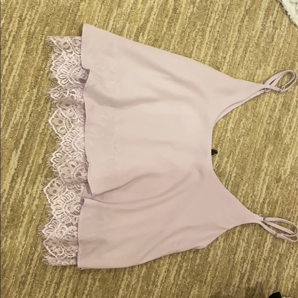 lavender womens going out top/ flowy tank